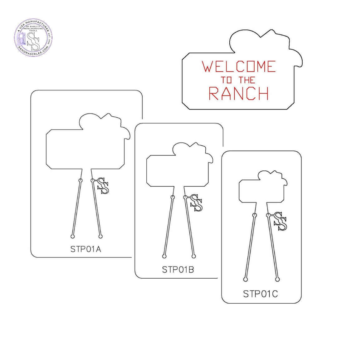 PANCAKE DIE STP01 STAMPING PLAQUE COWBOY HAT